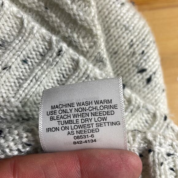 New! Vera Wang cowl neck cable knit poncho women's XS - Picture 10 of 12